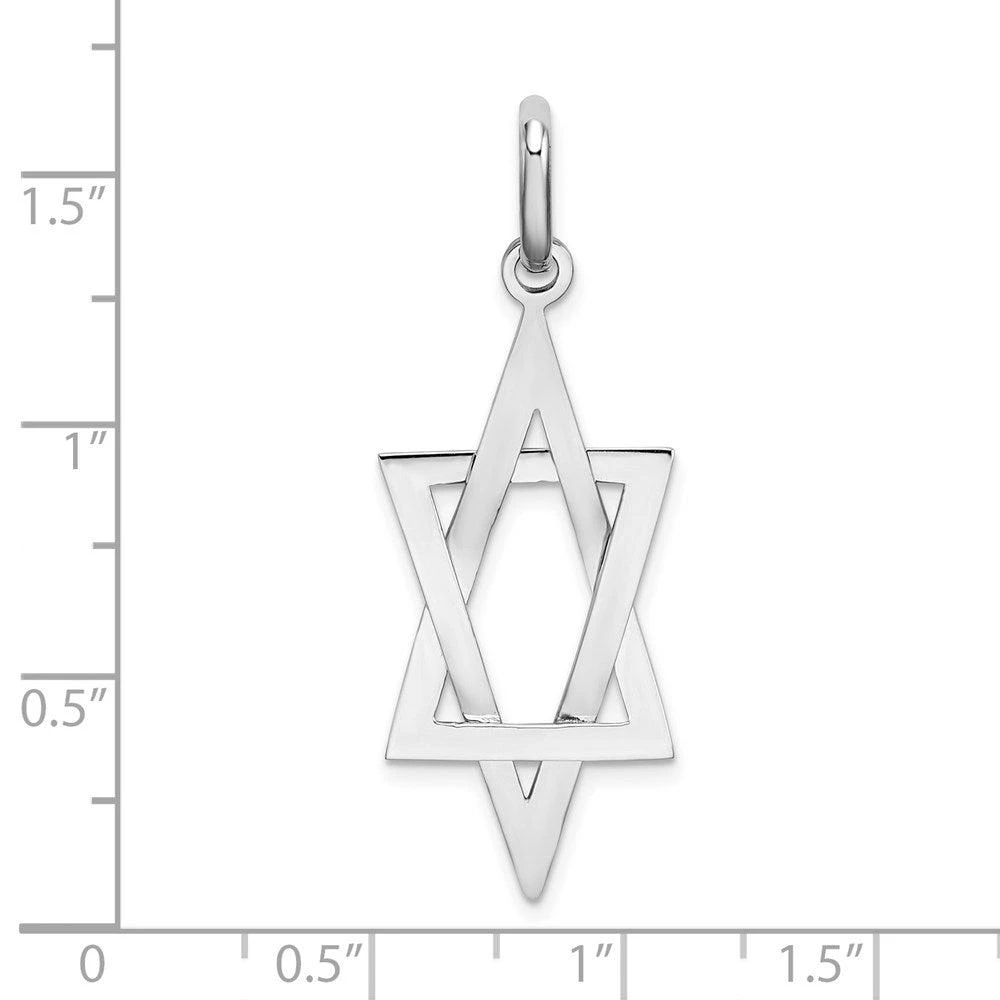 商品Diamond2Deal|14K White Gold Elongated Star Of David Charm,价格¥3027,第3张图片详细描述