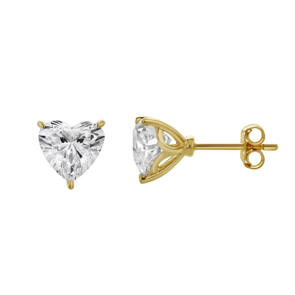 商品LuvMyJewelry|Elaria 14K Lab Grown Heart Solitaire Diamond Earrings - 1.60 Cts,价格¥10341,第2张图片详细描述