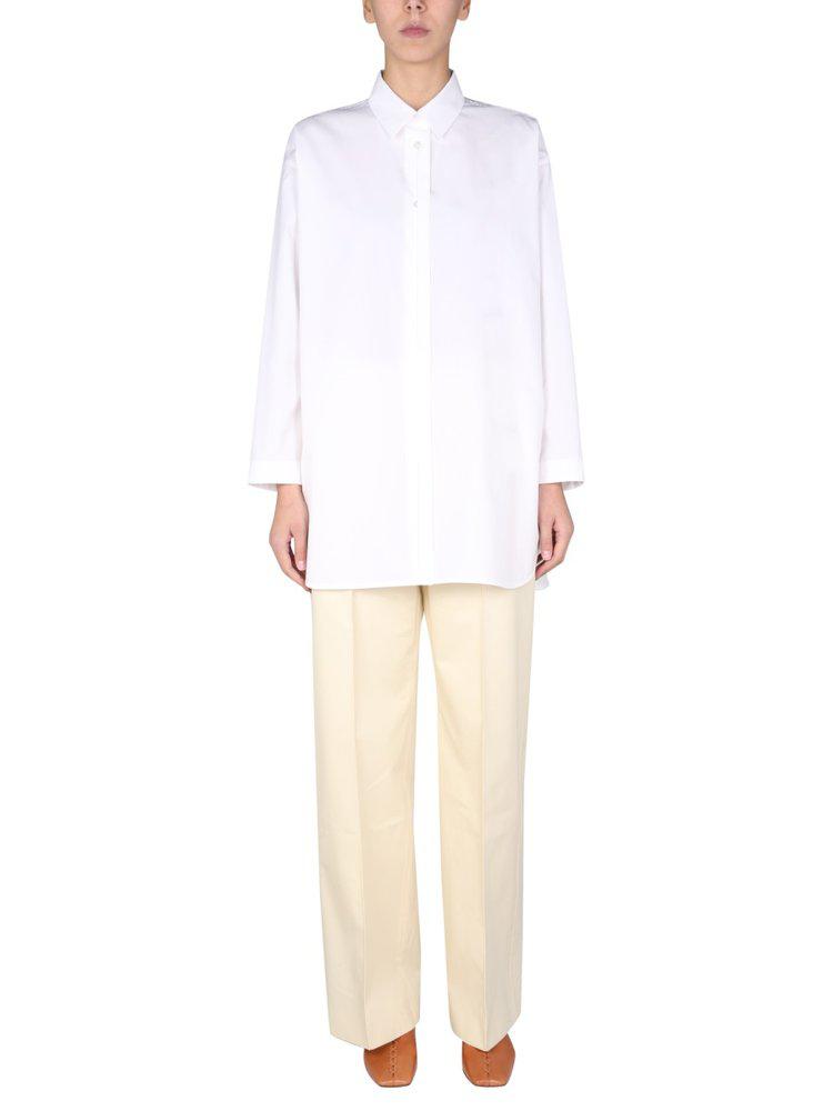 Jil Sander Side Slit Long-Sleeved Shirt商品第1张图片规格展示