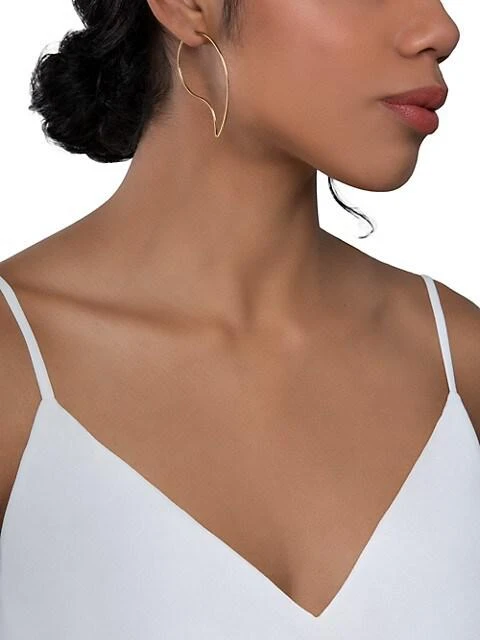 商品Birks|Pétale 18K Yellow Gold Large Hoop Earrings,价格¥11189,第2张图片详细描述