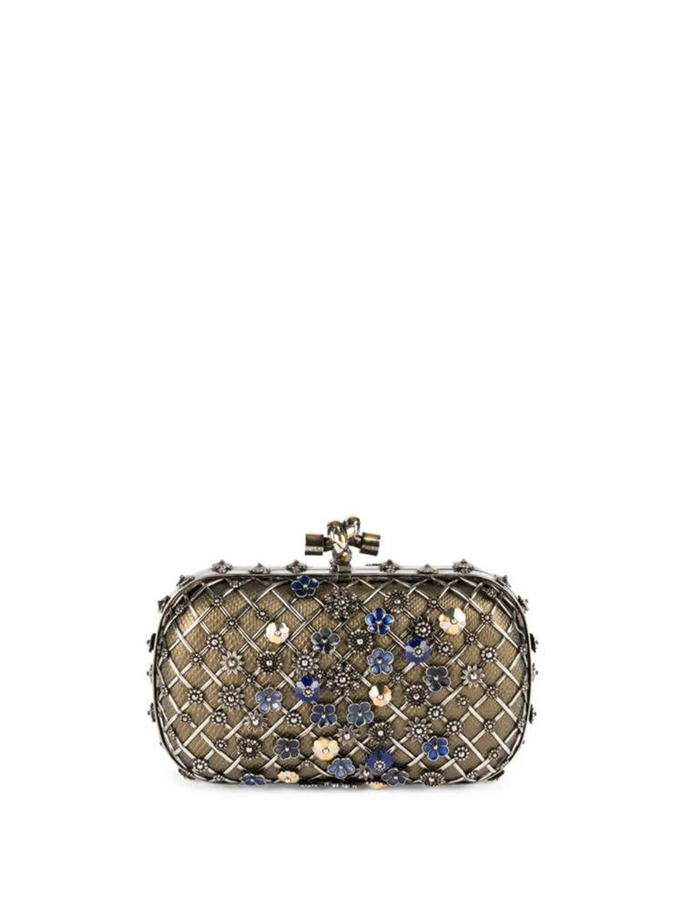 商品Bottega Veneta|Chelsea Knot Embellished Karung Clutch,价格¥42712,第1张图片