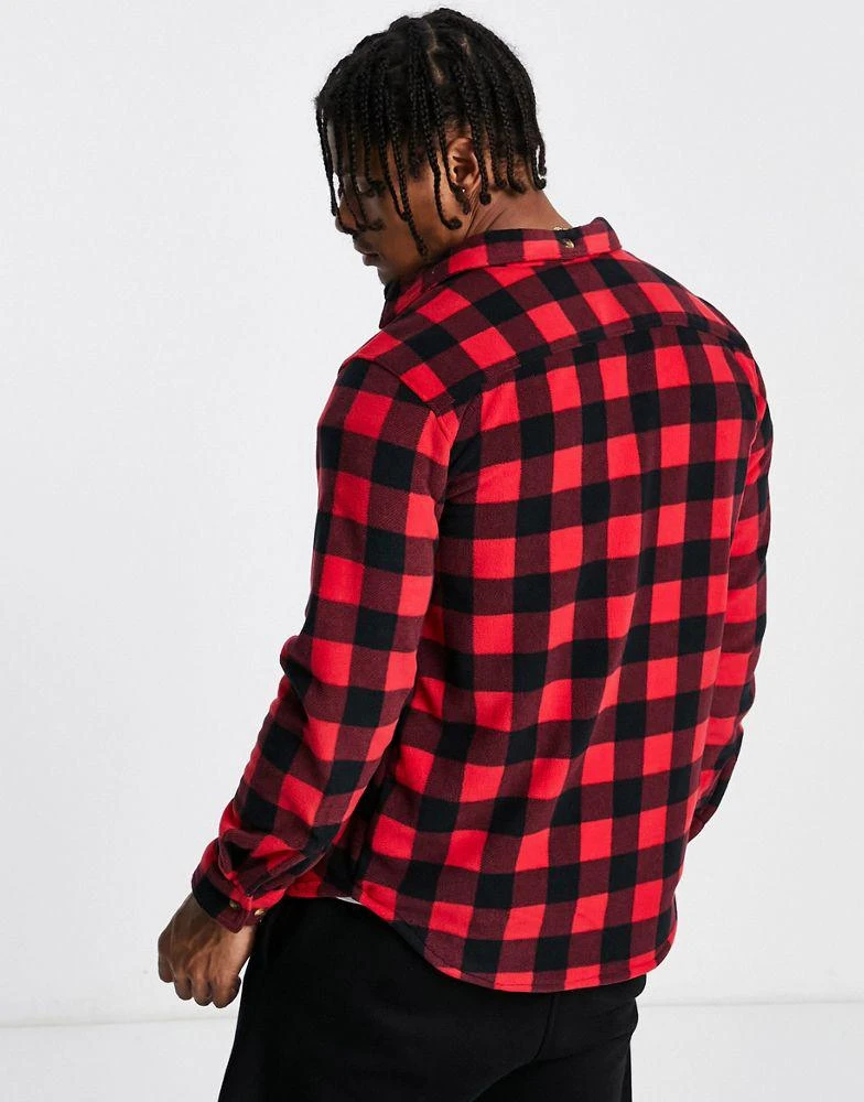 商品Columbia|Columbia Flare Gun fleece overshirt in red mountain check,价格¥774,第3张图片详细描述