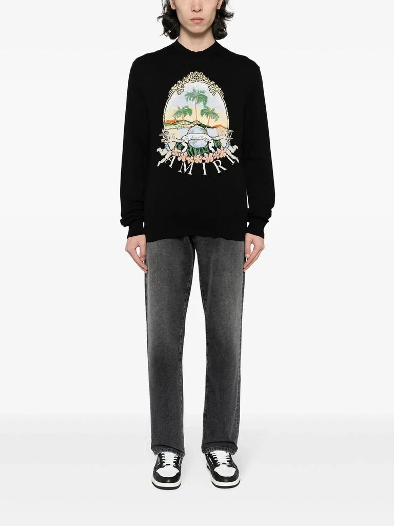 商品AMIRI|AMIRI Men Cherub Palm Tree Crew Long Sleeve,价格¥3559,第3张图片详细描述