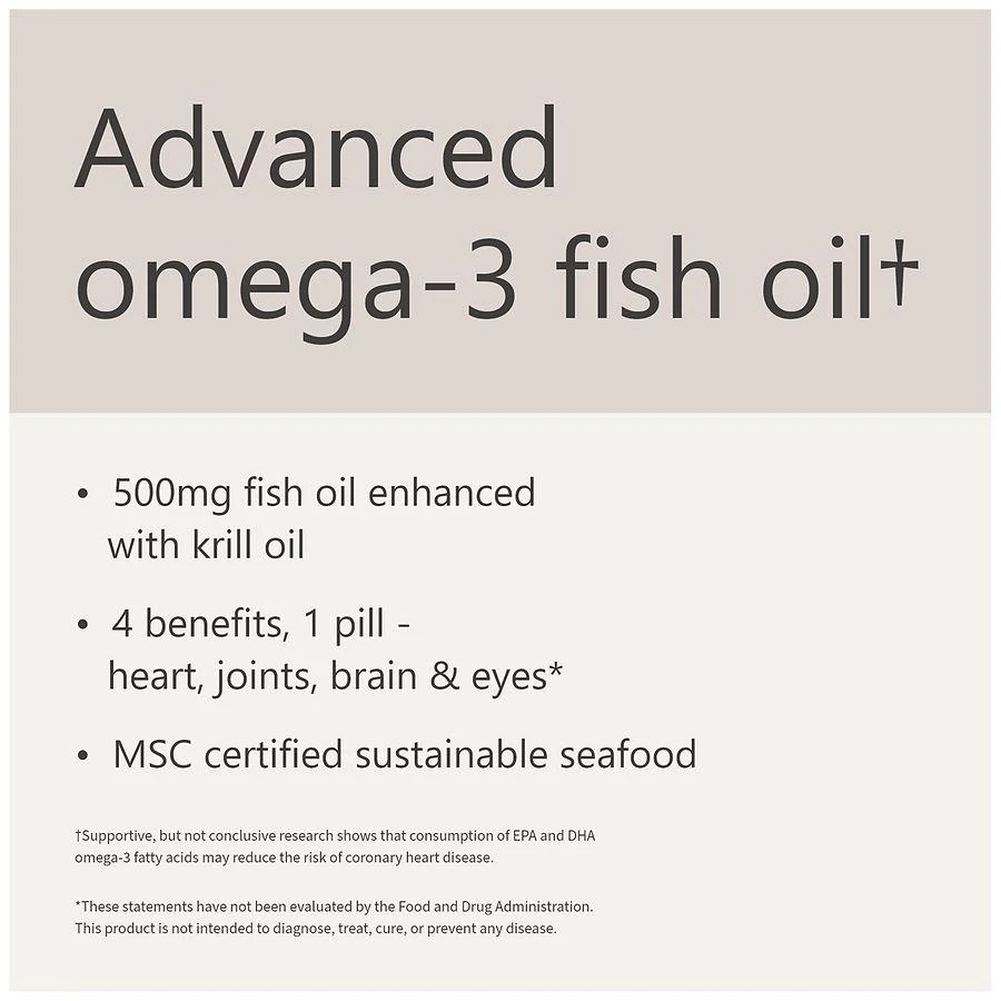 Advanced Omega-3 Fish Oil 500 mg Softgels (80 days) 商品