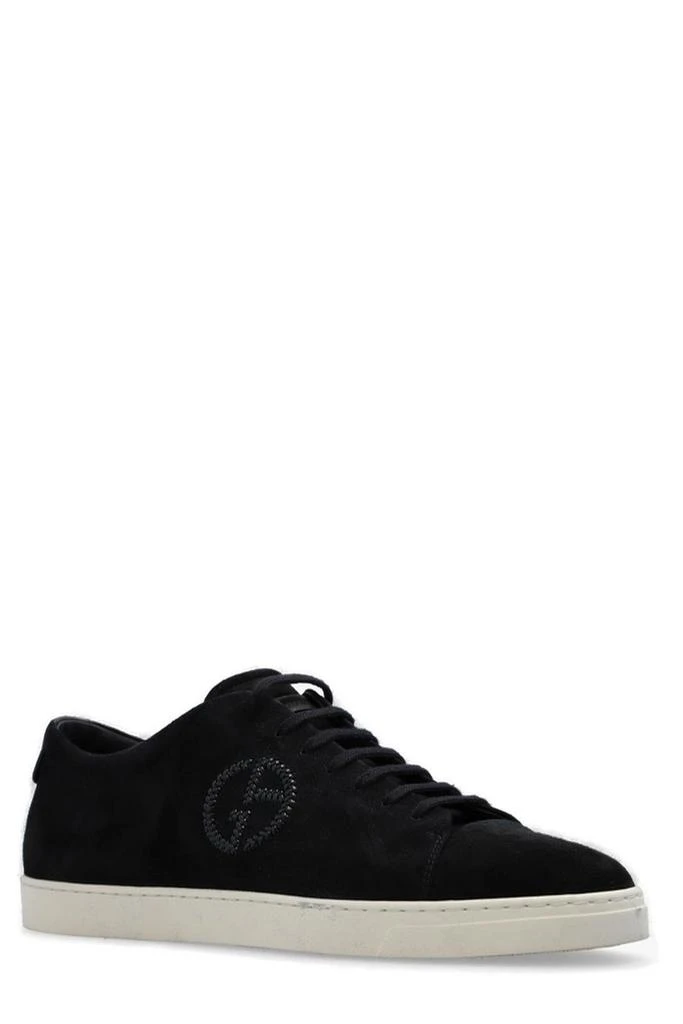 商品Giorgio Armani|Giorgio Armani Logo Embossed Lace-Up Sneakers,价格¥4349,第2张图片详细描述
