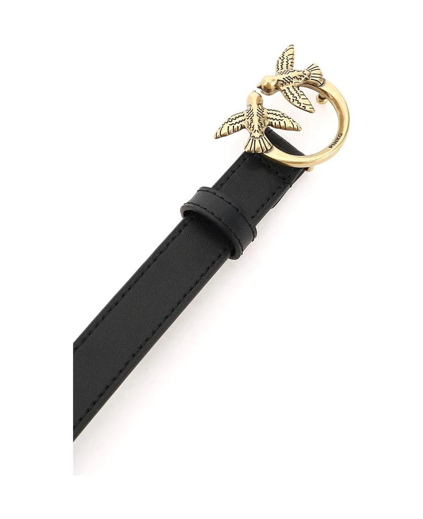 商品PINKO|Love Birds Leather Thin Belt,价格¥555,第3张图片详细描述
