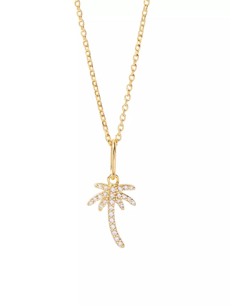 商品brook & york|Adeline 14K-Yellow-Gold Vermeil & Cubic Zirconia Palm Tree Pendant Necklace,价格¥825,第1张图片