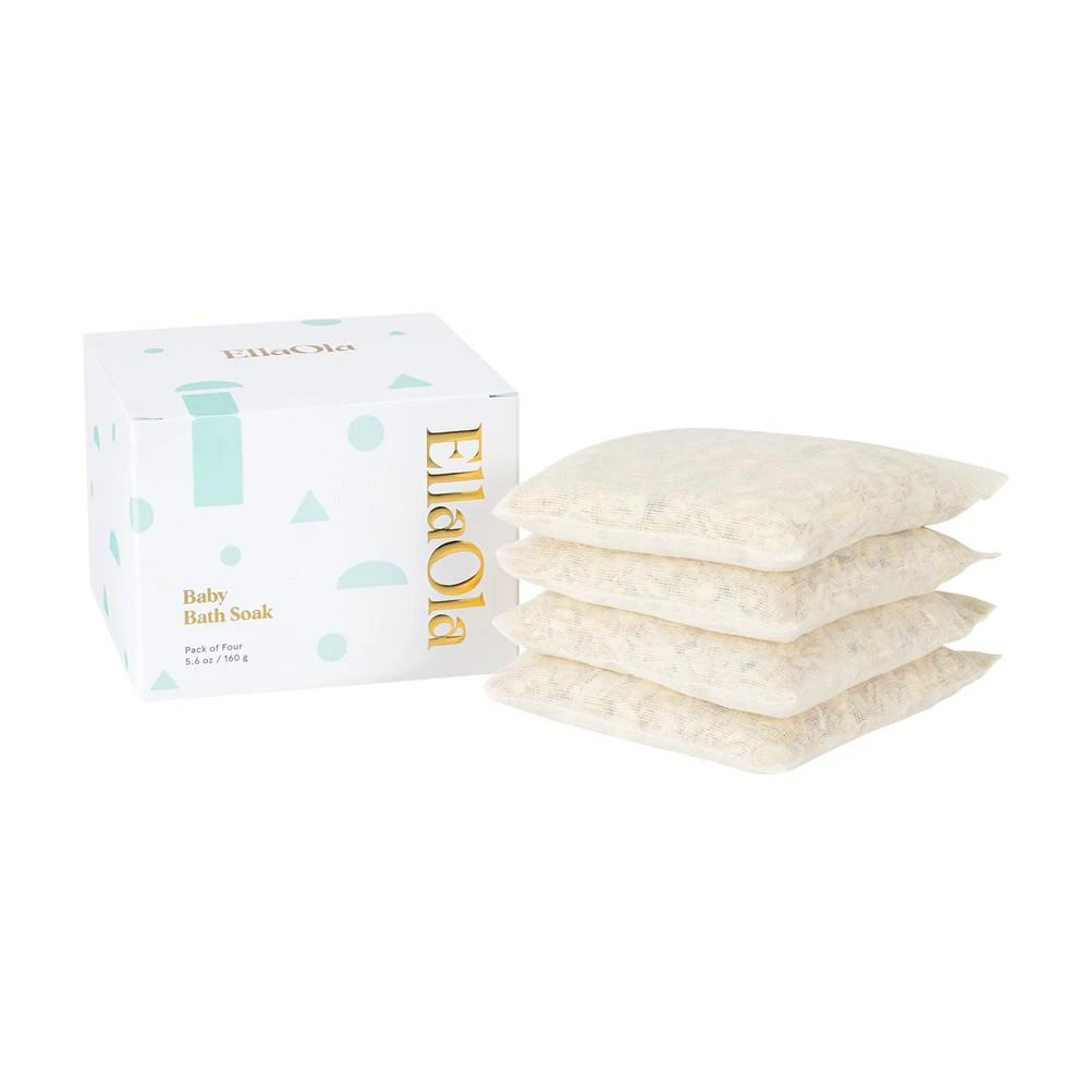 商品EllaOla|Organic Baby Bath Soak | 4 Fragrance Free Tea Bags | Soothing & Moisturizing Treatment for Eczema Prone, Dry or Sensitive Skin,价格¥179,第1张图片