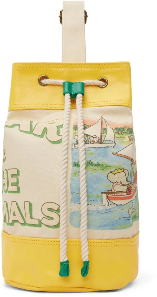 商品The Animals Observatory|Kids Yellow & Off-White Babar Backpack,价格¥530,第1张图片