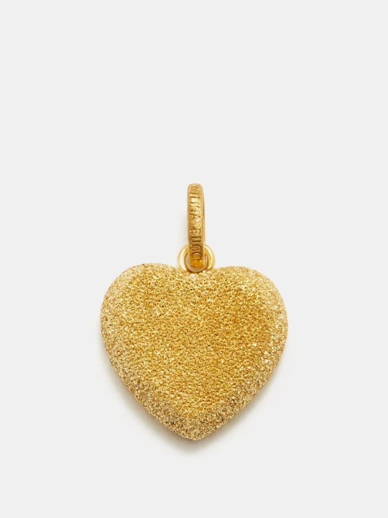 商品CAROLINA BUCCI|Florentine Finish Heart 18kt gold pendant,价格¥18896,第1张图片