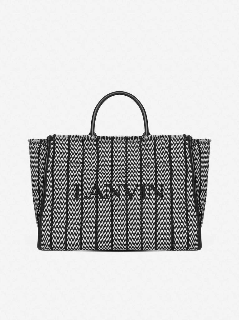 商品Lanvin|Cabas chevron canvas bag,价格¥9584,第1张图片