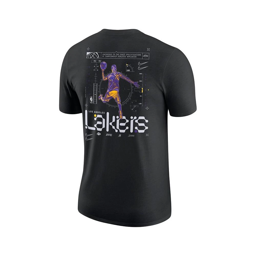 商品NIKE|Men's Black Los Angeles Lakers Courtside Air Traffic Control Max90 T-shirt,价格¥247,第2张图片详细描述