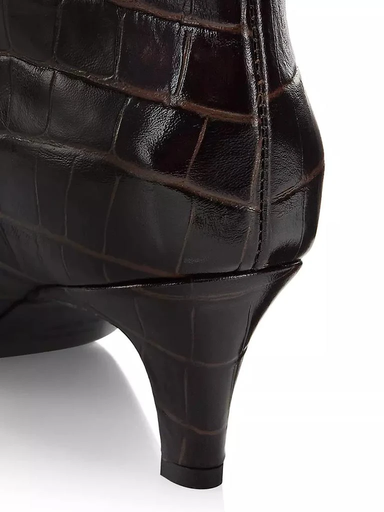 商品Totême|The Wide Shaft Croc-Embossed Leather Boots,价格¥8339,第5张图片详细描述