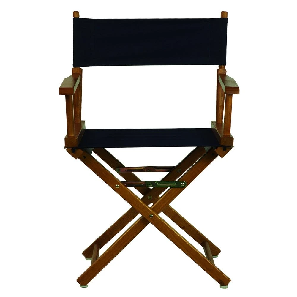 商品Casual Home|18" Director's Chair Honey Oak Frame-Navy Blue Canvas,价格¥770,第1张图片