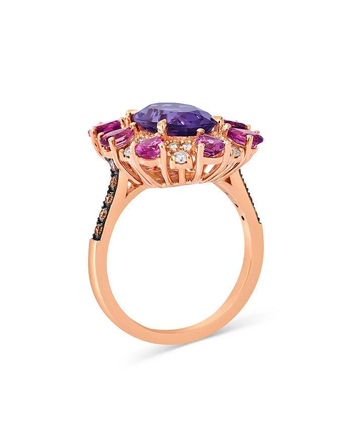 商品Bloomingdale's|Amethyst, Pink Tourmaline & Diamond Halo Ring in 14K Rose Gold  ,价格¥12780,第2张图片详细描述