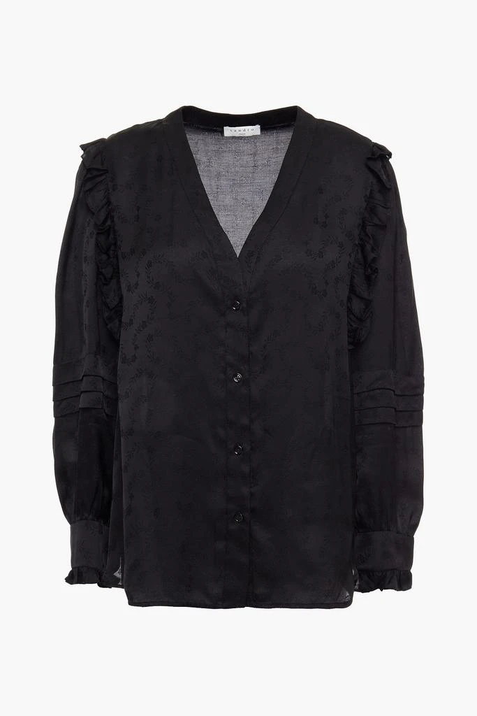 商品Sandro|Ruffle-trimmed jacquard blouse,价格¥736,第1张图片