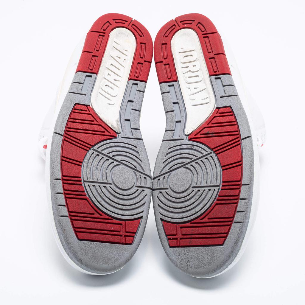 Jordan 2 Retro White/Red Leather High Top Sneakers Size 41商品第6张图片规格展示