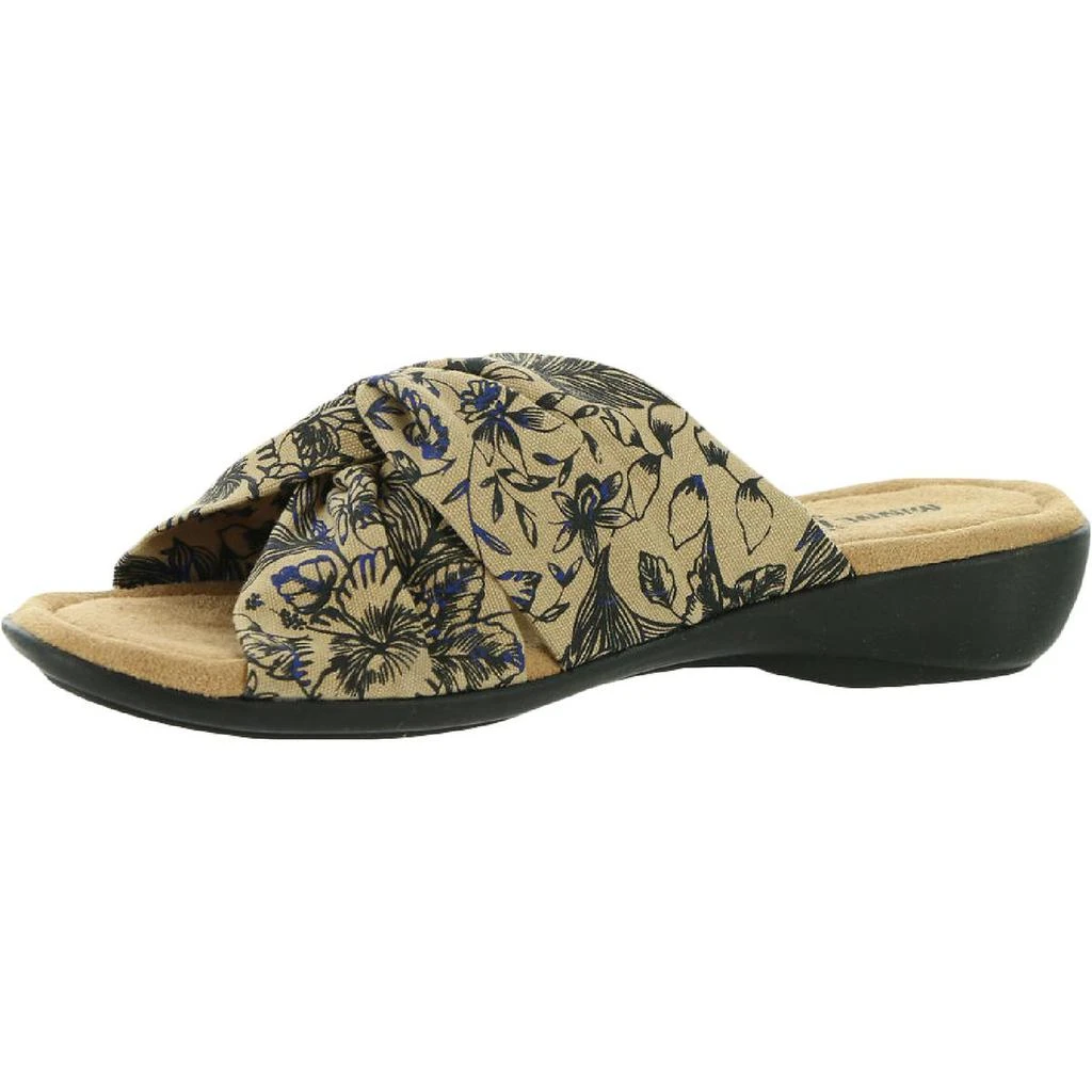 商品Minnetonka|Minnetonka Womens Sarong Canvas Floral Slide Sandals,价格¥161,第2张图片详细描述