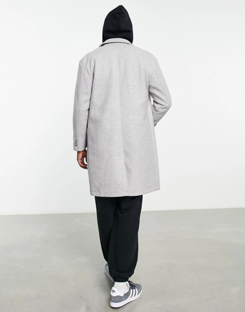 商品Bershka|Bershka overcoat in grey,价格¥465,第2张图片详细描述