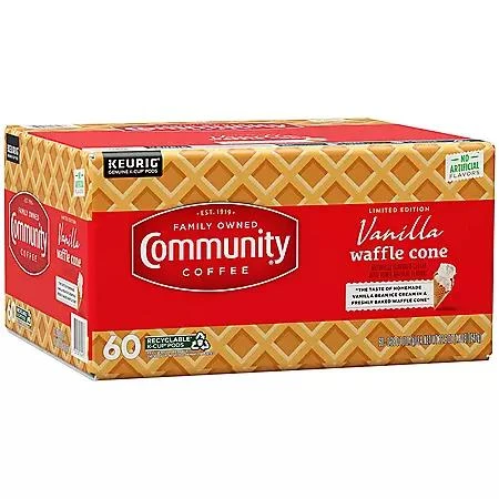 Community Coffee Medium Roast Coffee Pods, Vanilla Waffle Cone, Medium Roast, 60 ct. 商品