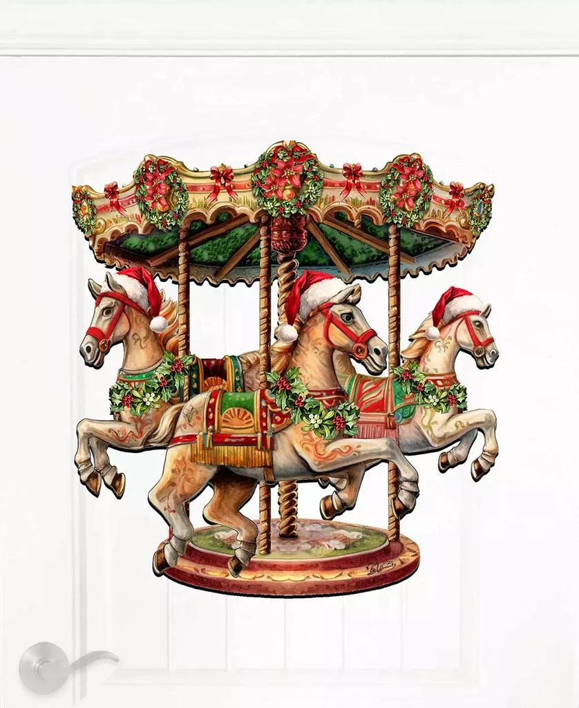 Christmas Carousel Christmas Wooden Wall Decor Door Decor G. DeBrekht 商品