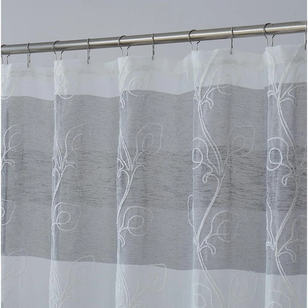 商品Dainty Home|Shower Curtain With Chenille Embroidery,价格¥303,第2张图片详细描述