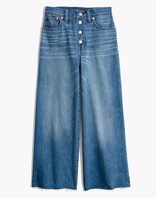 商品Madewell|Wide-Leg Crop Jeans: Button-Front Edition,价格¥555,第5张图片详细描述