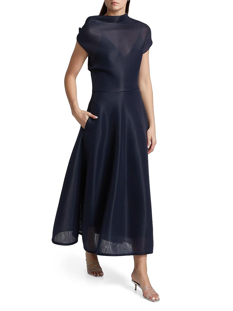 Brandon Maxwell Women's The Genevieve Draped Cocktail Dress