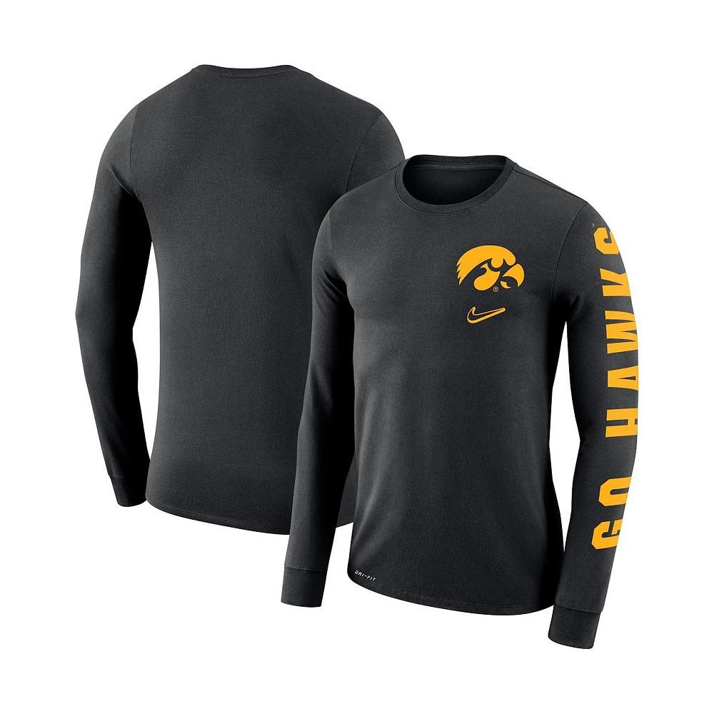 商品NIKE|Men's Black Iowa Hawkeyes Local Mantra Performance Long Sleeve T-shirt,价格¥262,第1张图片