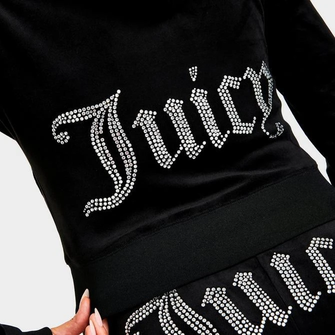 Women's Juicy Couture OG Big Bling Velour Zip-Up Hoodie 商品