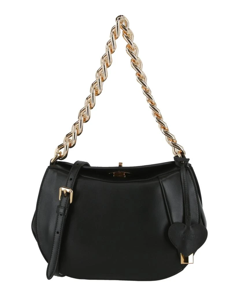 商品Moschino|Heart Lock Leather Shoulder Bag,价格¥5976,第1张图片
