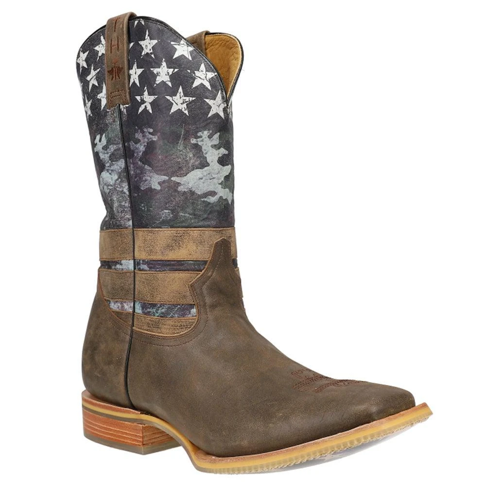 商品Tin Haul|Freedom Square Toe Cowboy Boots,价格¥1959,第2张图片详细描述