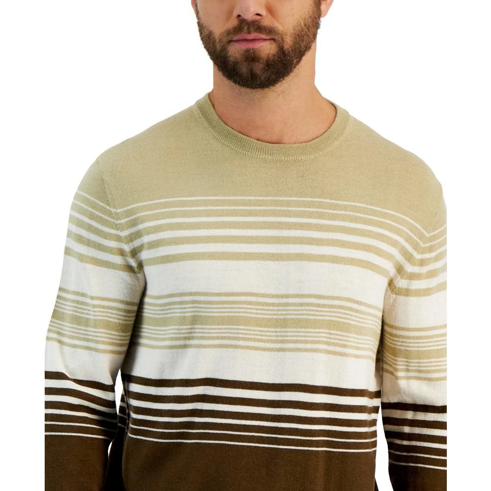 商品Club Room|Men's Dylan Merino Striped Long Sleeve Crewneck Sweater, Created for Macy's,价格¥142,第3张图片详细描述