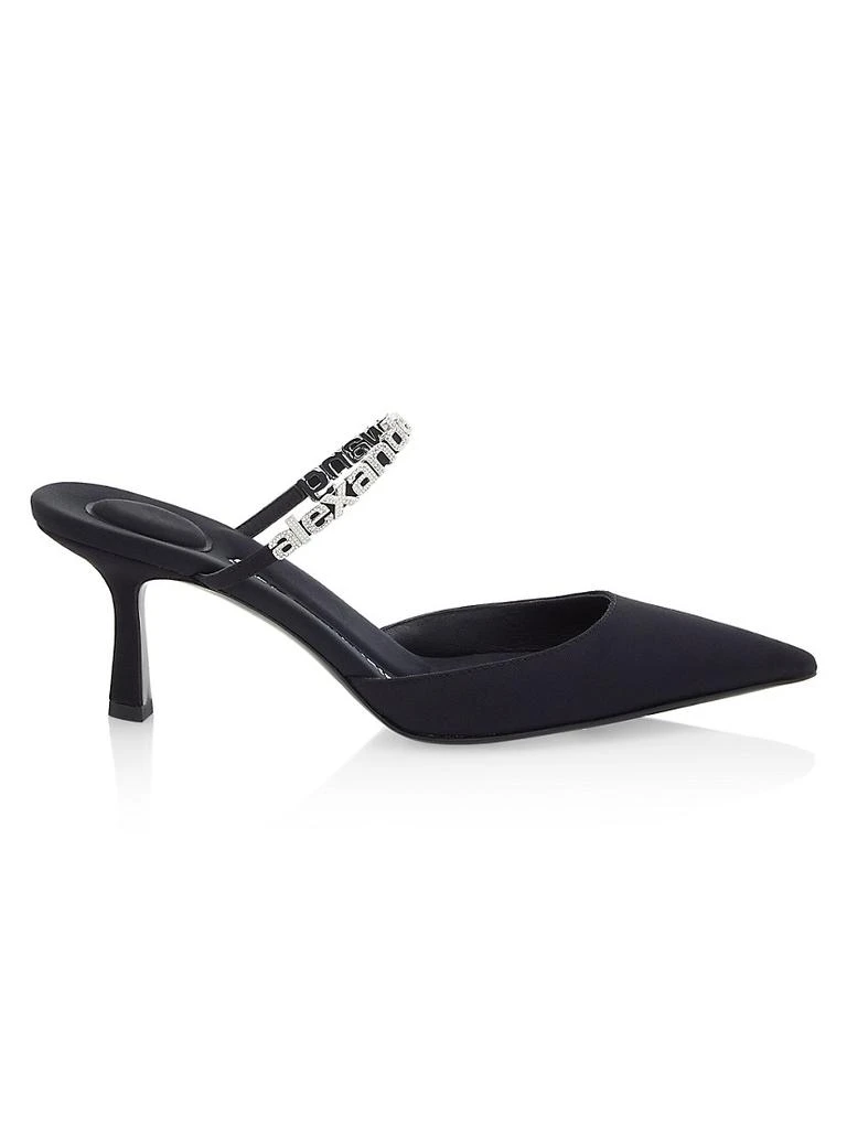 商品[国内直发] Alexander Wang|Delphine 65 Logo-Strap Mules,价格¥1961,第1张图片