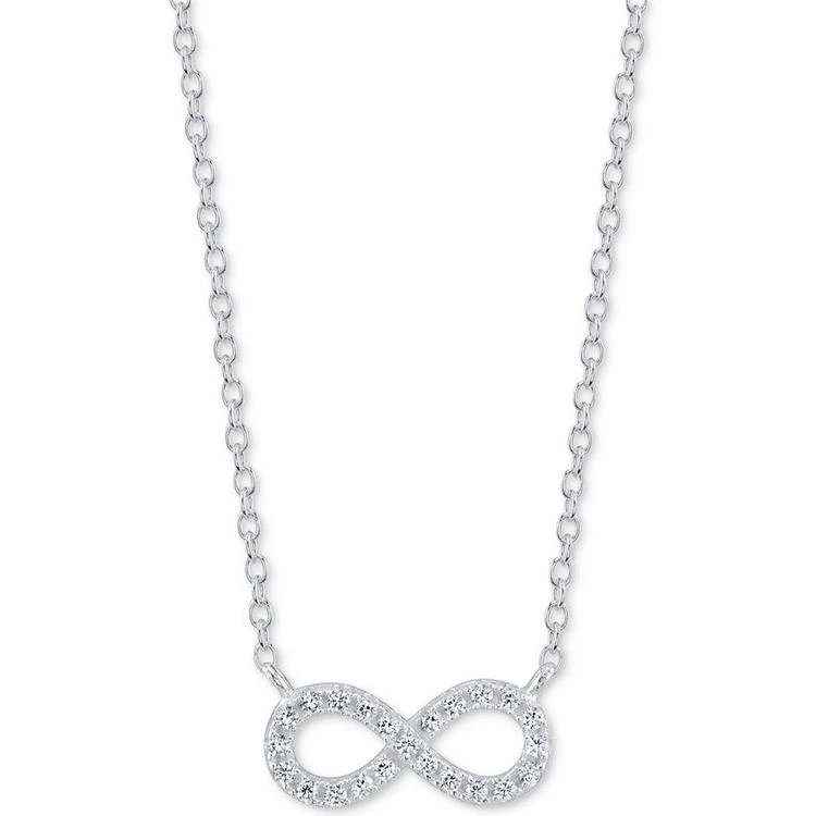 商品Unwritten|Crystal Pavé Infinity Necklace in Sterling Silver,价格¥113,第2张图片详细描述