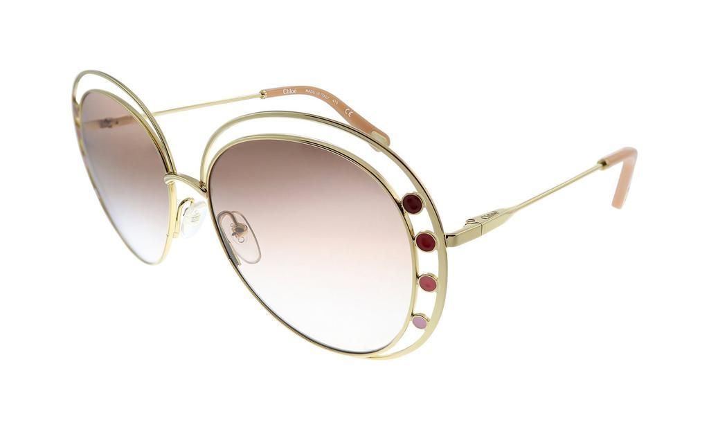 商品Chloé|Chloe CE169S Gold Aviator Sunglasses,价格¥731,第4张图片详细描述