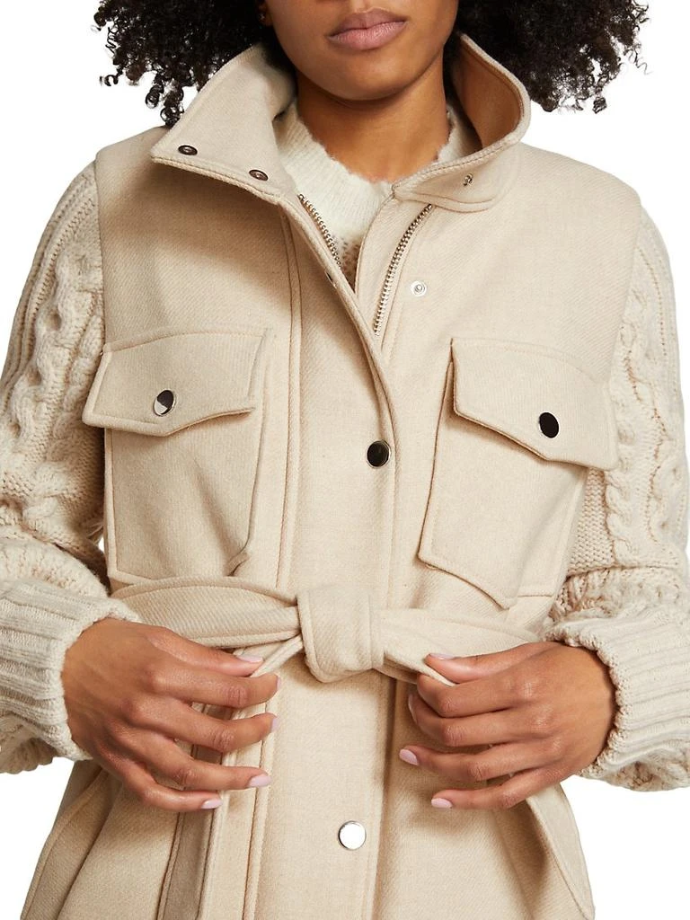 商品VERONICA BEARD|Jett Knit Shirt Jacket,价格¥7406,第5张图片详细描述