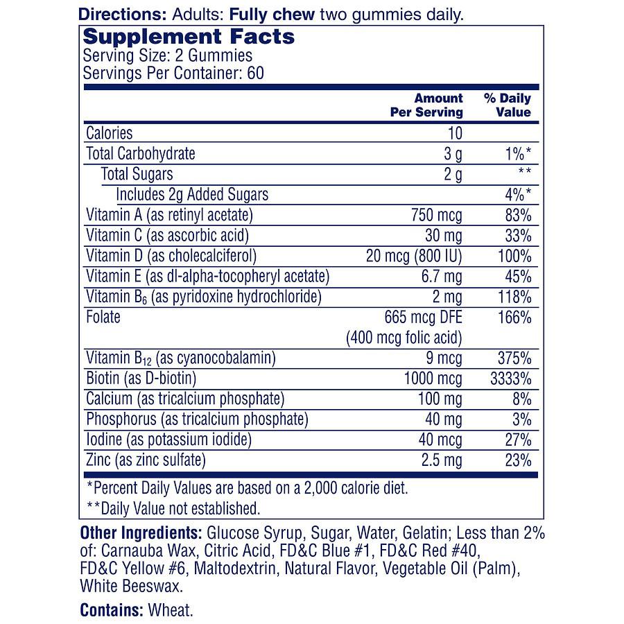 MultiPlus Hair, Skin & Nails Support Multivitamin Fruit商品第3张图片规格展示