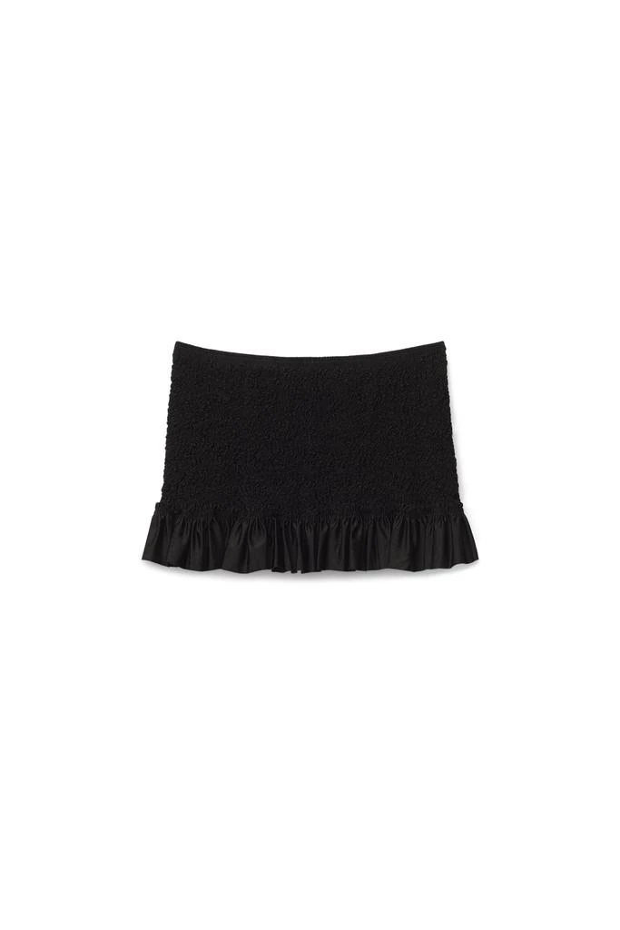 商品Alexander Wang|RUFFLE HEM MINI SKIRT IN SMOCKED JERSEY,价格¥1627,第1张图片