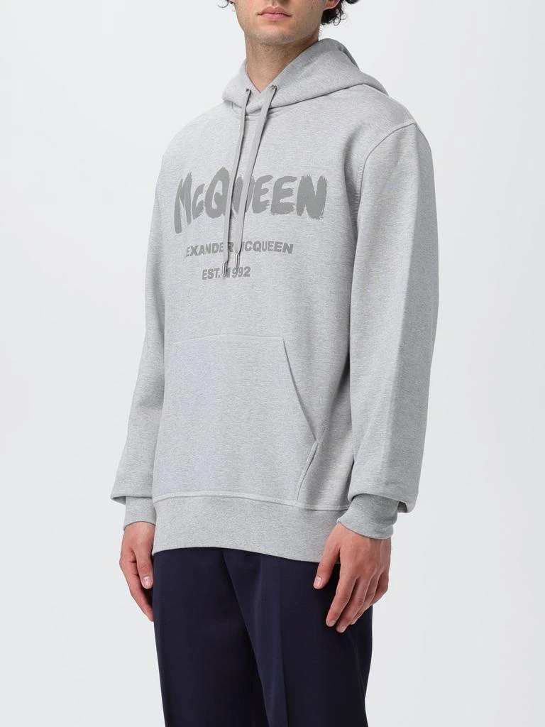 商品Alexander McQueen|Alexander McQueen Graffiti sweatshirt in cotton with logo print,价格¥4014,第4张图片详细描述