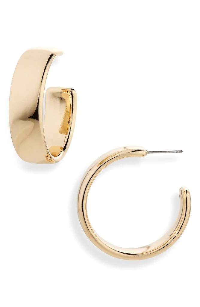 商品Nordstrom|Flat Wide Hoop Earrings,价格¥42,第1张图片