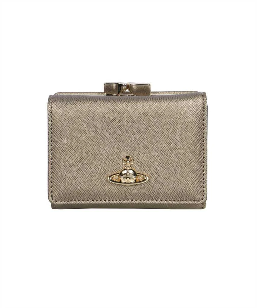 商品Vivienne Westwood|VIVIENNE WESTWOOD SMALL LEATHER FLAP-OVER WALLET,价格¥944,第1张图片