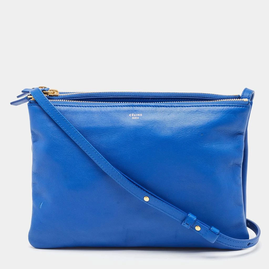 商品[二手商品] Celine|Celine Blue Leather Large Trio Zip Crossbody Bag,价格¥3330,第1张图片