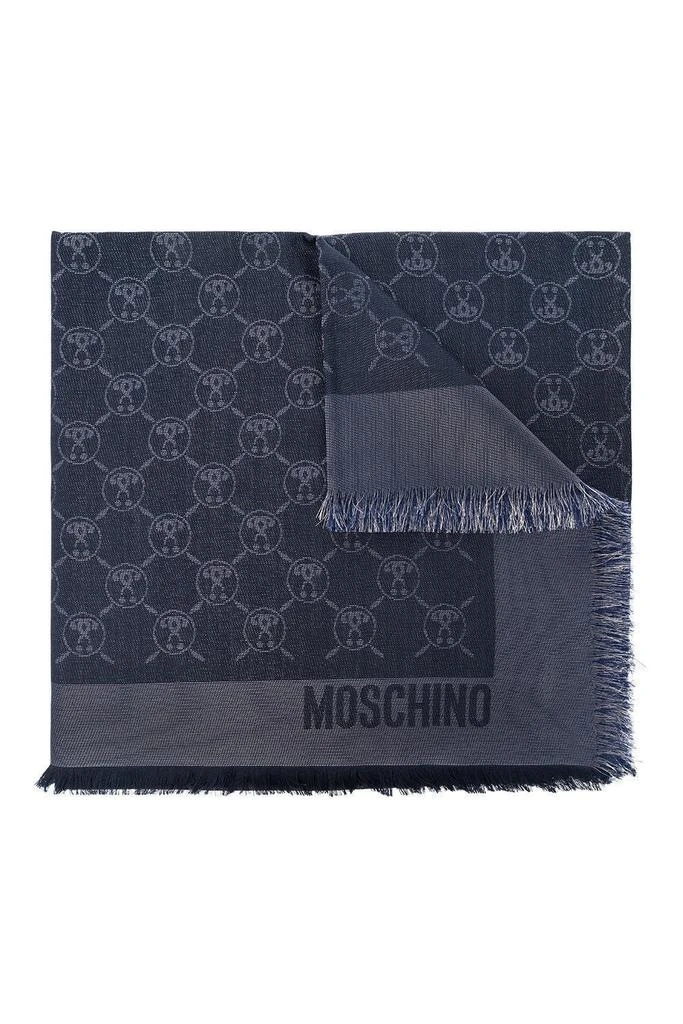 商品Moschino|Moschino Logo Jacquard Fringed Scarf,价格¥1580,第1张图片