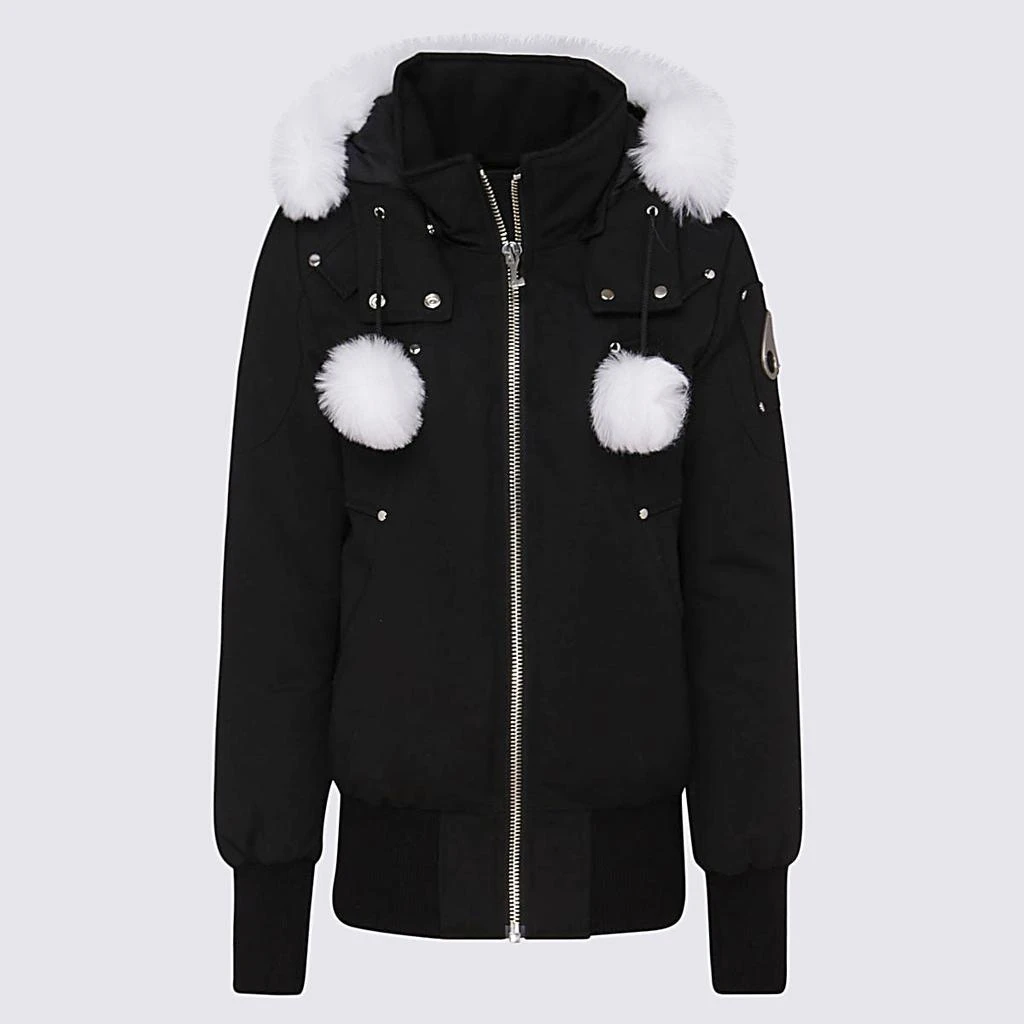 商品Moose Knuckles|MOOSE KNUCKLES BLACK AND WHITE DEBBIE DOWN JACKET,价格¥4474,第1张图片