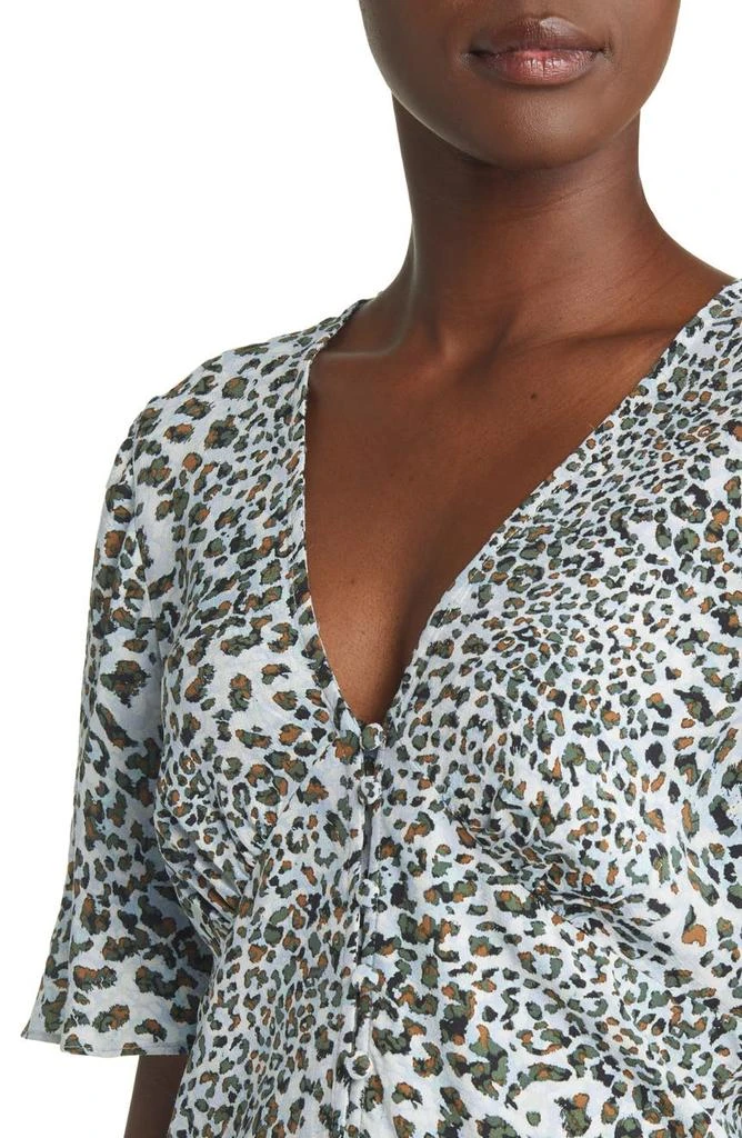 商品Topshop|Animal Print Button-Up Blouse,价格¥122,第4张图片详细描述