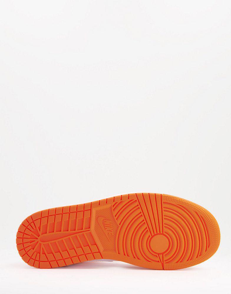 商品Jordan|Air Jordan 1 Mid SE trainers in copper and white,价格¥985,第6张图片详细描述