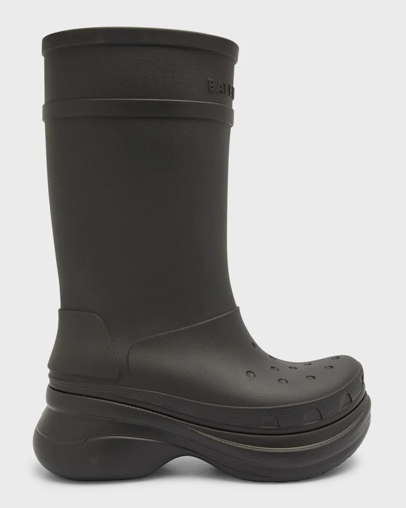 商品Balenciaga|x Crocs™ Men's Tonal Rubber Rain Boots,价格¥6925,第1张图片