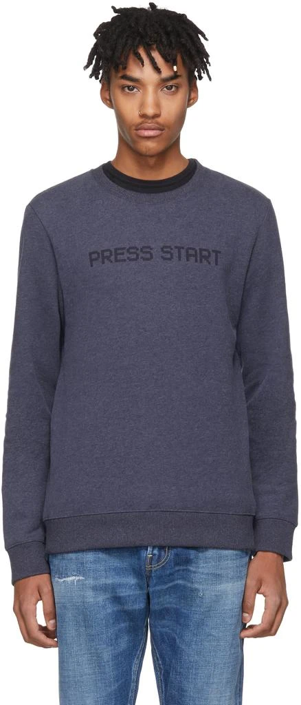 商品A.P.C.|Blue 'Press Start' Sweatshirt,价格¥352,第1张图片