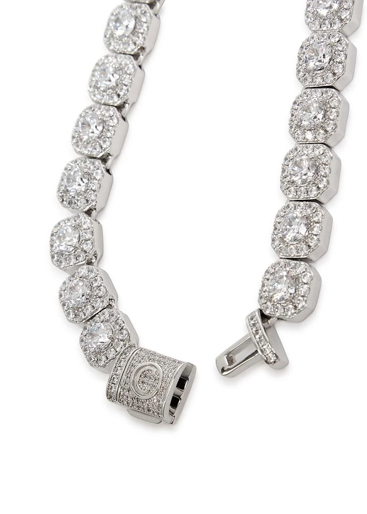 商品CERNUCCI|Clustered Tennis 18kt white gold-plated necklace,价格¥1846,第4张图片详细描述